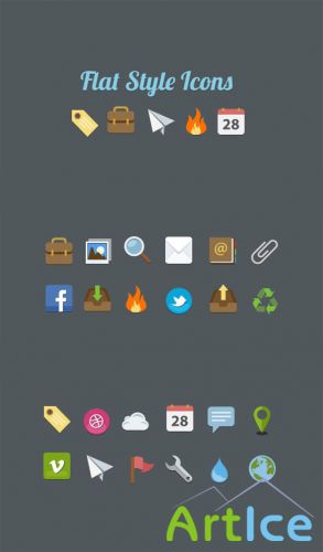 WeGraphics - Flat Style Icon Pack