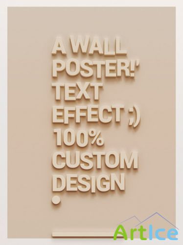 Pixeden - Psd Wall Poster Text Effect