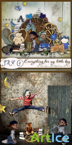 Scrap Set - Everything for my Little Boy PNG and JPG Files