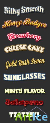 Retro Text Styles Pack 2