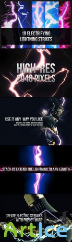 18 Electrifying Lightning Strikes Photoshop Brushes and Patterns