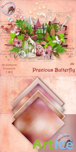 Scrap Set - Precious Butterfly PNG and JPG Files