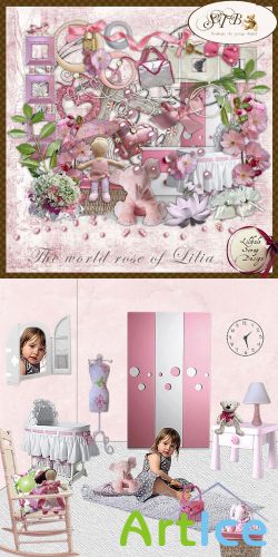 Scrap Set - The World Rose of Lilia PNG and JPG Files