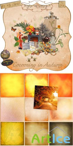 Scrap Set - Cocooning in Autumn PNG and JPG Files