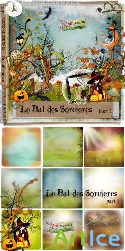 Scrap Set - Le Bal des Sorcieres PNG and JPG Files