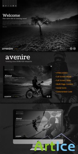 WeGraphics - Avenir - Coming Soon HTML Template