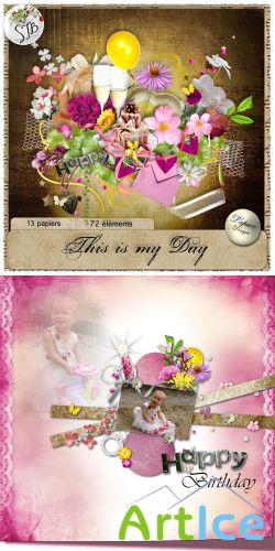 Scrap Set - This is My Day PNG and JPG Files