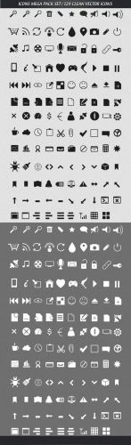 129 Clean Vector Icons Mega Pack