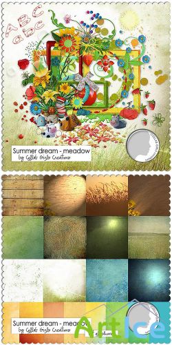 Scrap Set - Summer Dream - Meadow PNG and JPG Files