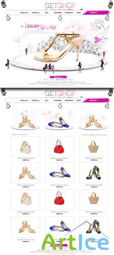 PSD Web Template - Fashion Get Shop