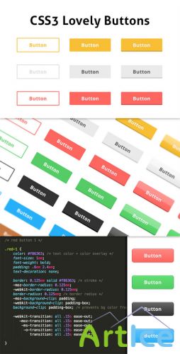 WeGraphics - CSS3 Lovely Buttons