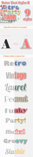 Designtnt - Retro Text Styles Set 2