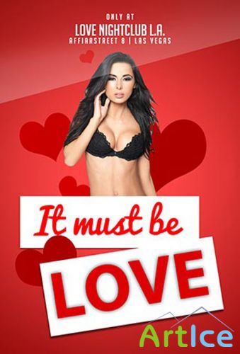 Valentines Day Party Flyer/Poster PSD Template
