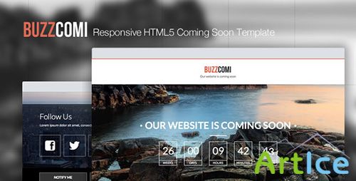 ThemeForest - BuzzComi - Responsive HTML5 Coming Soon Template - RIP
