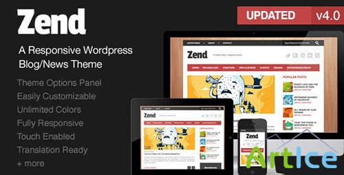 ThemeForest - Zend v4.0 - Responsive Blog/Magazine Wordpress theme