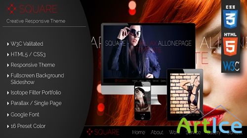 Mojo-Themes - Square - HTML5 Parallax and Responsive Template - RIP