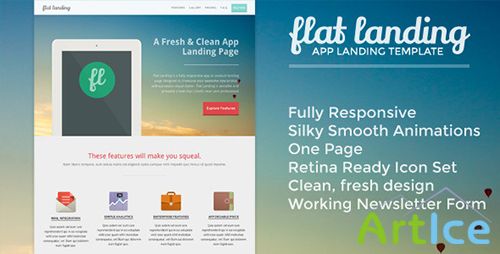ThemeForest - Flat Landing - Responsive Product Landing Template - RIP