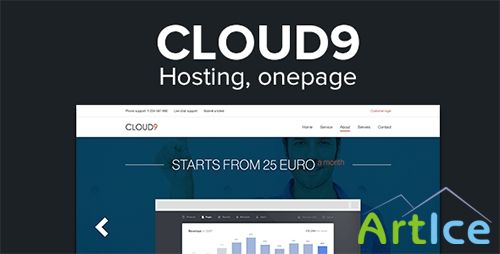 ThemeForest - Cloud9 - One Page Responsive Hosting Template - RIP