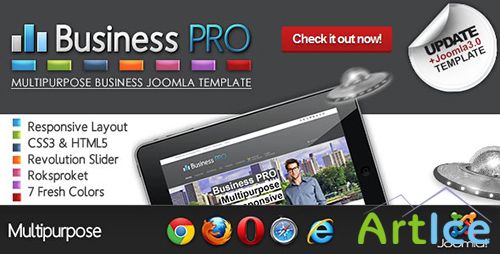 ThemeForest - Business Pro v1.0.1 - Clean Responsive Joomla Template