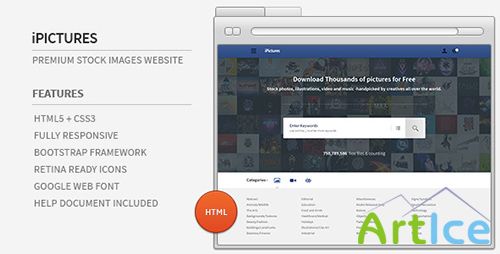 ThemeForest - iPictures HTML Responsive Stock Image Website - RIP