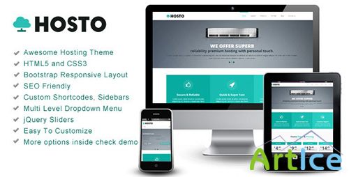 ThemeForest - Hosto - Bootstrap Responsive HTML Template - RIP