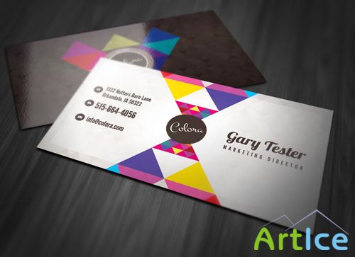 Abstract Color Business Card
