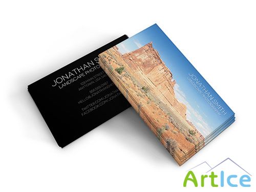 Landscape Photography Business Card PSD Template