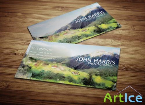 Drawing Business Card PSD Template