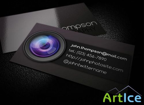 Photographer Business Card PSD Template