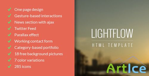 ThemeForest - Lightflow - Responsive One Page Parallax Template - RIP