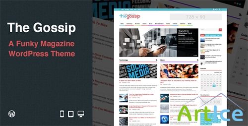 ThemeForest - The Gossip: Funky Magazine WordPress Theme v1.1