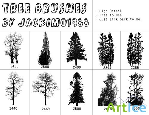 ABR Brushes - Trees Mix