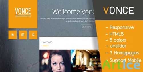 ThemeForest - Vonce - Responsive Site Template - RIP