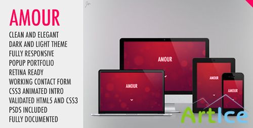 ThemeForest - Amour - Responsive One-Page HTML Theme - RIP
