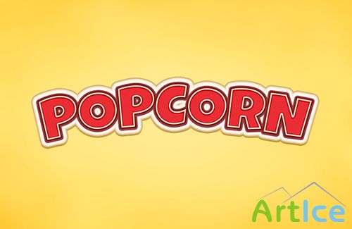 PSD Text Effect - Popcorn