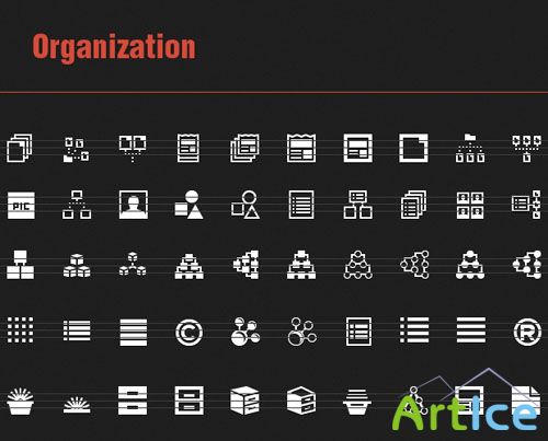 50 Organization Vector Icons