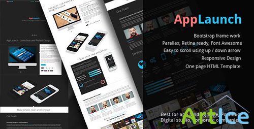 ThemeForest - AppLaunch - Bootstrap parallax One page Template - RIP
