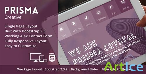 ThemeForest - Prisma - One page Responsive Creative HTML5 Theme - RIP