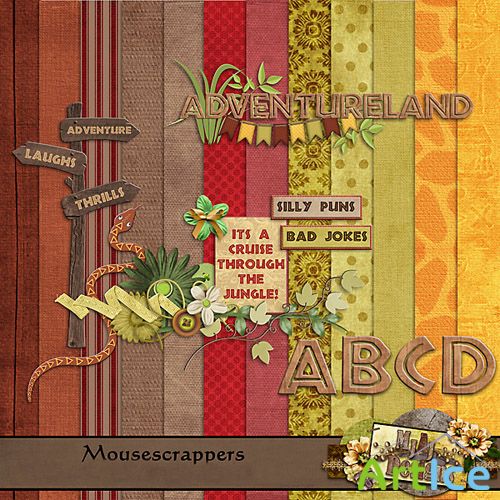 Scrap Set - Adventureland PNG and JPG Files