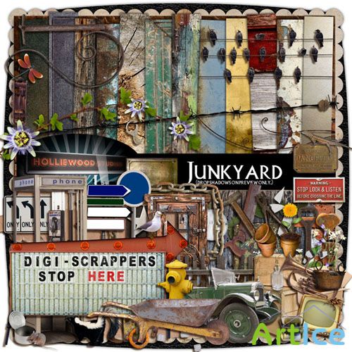 Scrap Set - Junkyard PNG and JPG Files