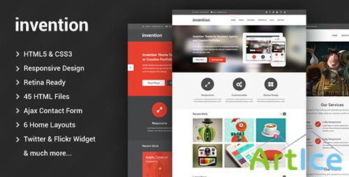 ThemeForest - Invention - Responsive HTML5 Template - FULL
