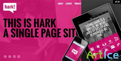 ThemeForest - Hark - Responsive One Page Template - RIP