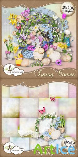 Scrap Set - Spring Comes PNG and JPG Files