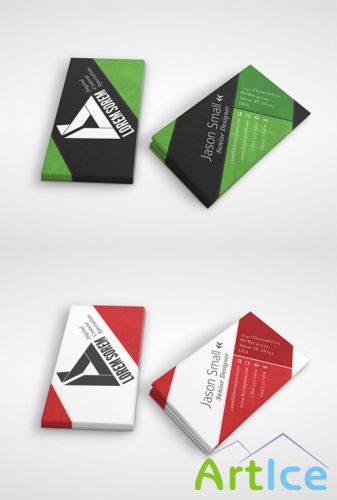 Diagonal Lines Business Card PSD Template