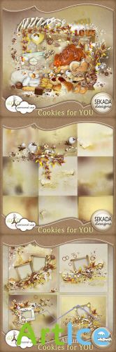 Scrap Set - Cookies For You PNG and JPG Files