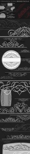 Ornamental Floral Photoshop Brushes Pack 63