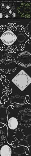 Ornamental Floral Photoshop Brushes Pack 58