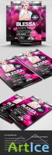 Blessa Ladies Night Flyer/Poster PSD Template