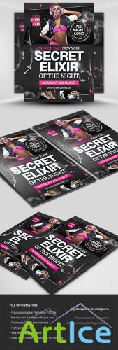 Secret Elixr Flyer/Poster PSD Template
