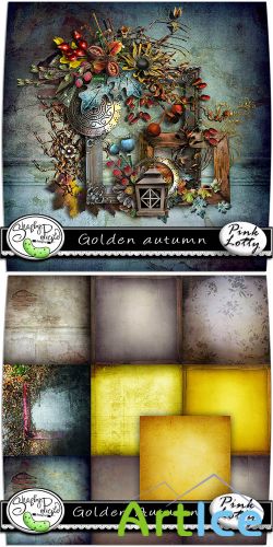 Scrap Set - Golden Autumn PNG and JPG Files